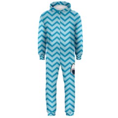 Chevron Shark Pattern Hooded Jumpsuit (men)  by emilyzragz