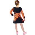 Horse Kids  Long Sleeve Velvet Dress View2