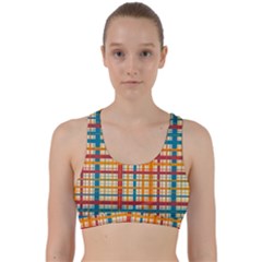 Plaid Pattern Back Weave Sports Bra by linceazul