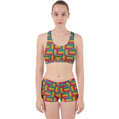 Soft Spheres Pattern Work It Out Sports Bra Set by linceazul