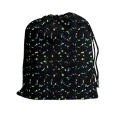 Splatter Abstract Dark Pattern Drawstring Pouches (xxl) by dflcprints