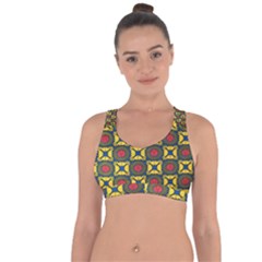 African Textiles Patterns Cross String Back Sports Bra by Mariart