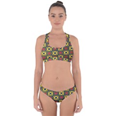African Textiles Patterns Cross Back Hipster Bikini Set by Mariart