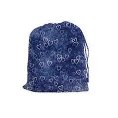 Heart Pattern Drawstring Pouches (large)  by ValentinaDesign
