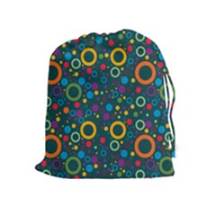 70s Pattern Drawstring Pouches (extra Large) by ValentinaDesign