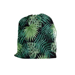 Tropical Pattern Drawstring Pouches (large)  by ValentinaDesign
