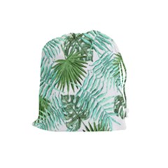 Tropical Pattern Drawstring Pouches (large)  by ValentinaDesign