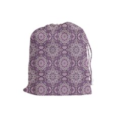 Oriental Pattern Drawstring Pouches (large)  by ValentinaDesign
