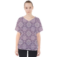 Oriental Pattern V-neck Dolman Drape Top by ValentinaDesign