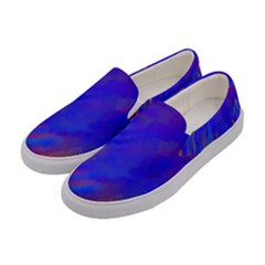 Smudges In Blue Women s Canvas Slip Ons by DeneWestUK