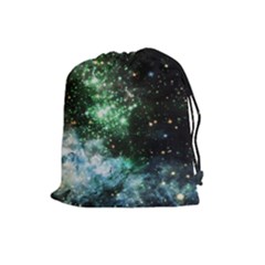 Space Colors Drawstring Pouches (large)  by ValentinaDesign