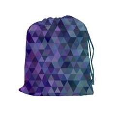 Triangle Tile Mosaic Pattern Drawstring Pouches (extra Large) by Nexatart