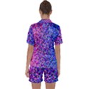 Triangle Tile Mosaic Pattern Satin Short Sleeve Pyjamas Set View2