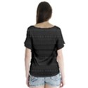 Aztec Influence Pattern V-Neck Flutter Sleeve Top View2