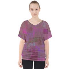 Abstract Art V-neck Dolman Drape Top by ValentinaDesign
