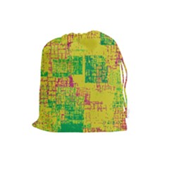 Abstract Art Drawstring Pouches (large)  by ValentinaDesign