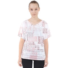 Abstract Art V-neck Dolman Drape Top by ValentinaDesign