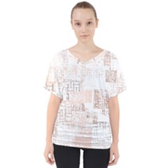 Abstract Art V-neck Dolman Drape Top by ValentinaDesign