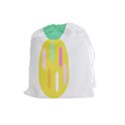 Pineapple Fruite Yellow Triangle Pink White Drawstring Pouches (Large)  View1