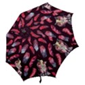 Boho Owl and Feather Pattern Hook Handle Umbrellas (Large) View2