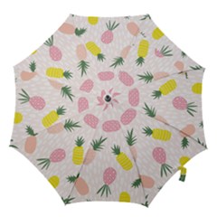 Pineapple Rainbow Fruite Pink Yellow Green Polka Dots Hook Handle Umbrellas (medium) by Mariart