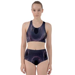 Black Hole Blue Space Galaxy Star Racer Back Bikini Set by Mariart