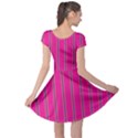 Pink Line Vertical Purple Yellow Fushia Cap Sleeve Dress View2