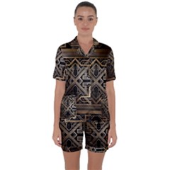 Art Nouveau Satin Short Sleeve Pyjamas Set by NouveauDesign