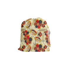 Flower Seed Rainbow Rose Drawstring Pouches (small)  by Mariart