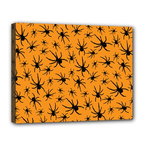 Pattern Halloween Black Spider Icreate Canvas 14  X 11  by iCreate