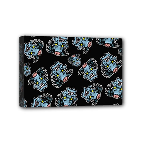 Pattern Halloween Zombies Brains Mini Canvas 6  X 4  by iCreate