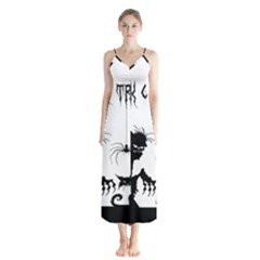Halloween Button Up Chiffon Maxi Dress by Valentinaart