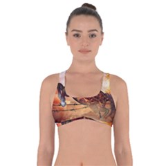 Awesome Creepy Running Horse With Skulls Got No Strings Sports Bra by FantasyWorld7