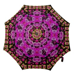 Flowers And Gold In Fauna Decorative Style Hook Handle Umbrellas (small) by pepitasart