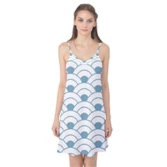 Art Deco Teal White Camis Nightgown by NouveauDesign