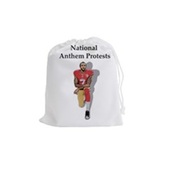 National Anthem Protest Drawstring Pouches (medium)  by Valentinaart