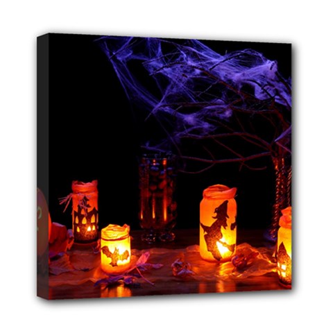 Awaiting Halloween Night Mini Canvas 8  X 8  by gothicandhalloweenstore
