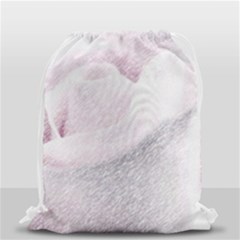 Rose Pink Flower  Floral Pencil Drawing Art Drawstring Bag (small) by picsaspassion
