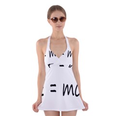 E=mc2 Gravity Formula Physics Halter Dress Swimsuit  by picsaspassion