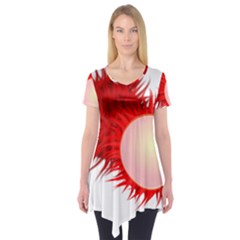 Rambutan Fruit Red Sweet Short Sleeve Tunic  by Mariart