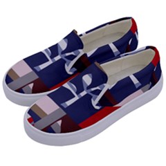 Surface Tree Polka Dots Kids  Canvas Slip Ons by Mariart