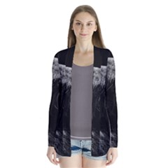 Male Lion Face Drape Collar Cardigan by Celenk