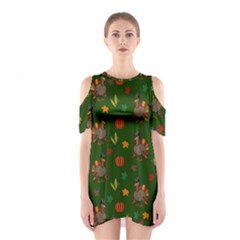 Thanksgiving Turkey  Shoulder Cutout One Piece by Valentinaart