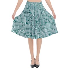 Design Art Wesley Fontes Flared Midi Skirt by wesleystores