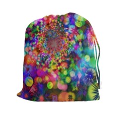Background Color Pattern Structure Drawstring Pouches (xxl) by Celenk