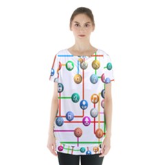 Icon Media Social Network Skirt Hem Sports Top by Celenk
