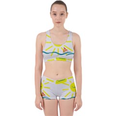 Summer Beach Holiday Holidays Sun Work It Out Sports Bra Set by Celenk
