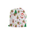 Santa and Rudolph pattern Drawstring Pouches (Medium)  View1