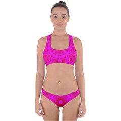 Pattern Cross Back Hipster Bikini Set by gasi