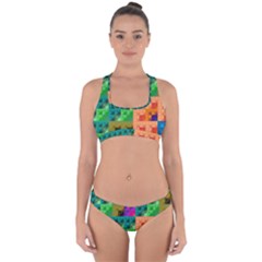 Pattern Cross Back Hipster Bikini Set by gasi